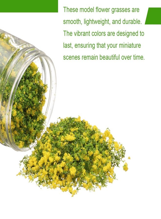 CoCud Model Flower Grass, 185ml Capacity, Fake Miniature Flower Grass Tree Plastic Sponge Yellow - (Applications: DIY Dollhouse Fairy Garden Model Railway Landscape), 2-Pieces - Image 3